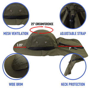 Outdoor Sun Hat - Army Green