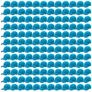 144-Pack Baseball Dad Cap Velcro Strap Adjustable Size - Turquoise