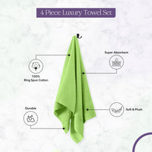 Load image into Gallery viewer, Falari 4-Pack Bath Towel 27x54 - Green