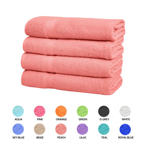 Falari 4-Pack Bath Towel 27x54 - Peach