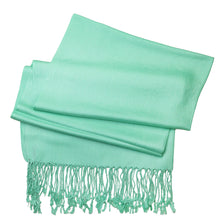 Load image into Gallery viewer, Women&#39;s Soft Solid Color Pashmina Shawl Wrap Scarf - Mint