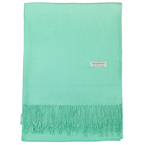 Women's Soft Solid Color Pashmina Shawl Wrap Scarf - Mint
