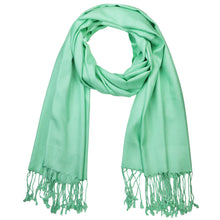 Load image into Gallery viewer, Women&#39;s Soft Solid Color Pashmina Shawl Wrap Scarf - Mint