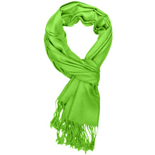 Load image into Gallery viewer, Women&#39;s Soft Solid Color Pashmina Shawl Wrap Scarf - Lime Green