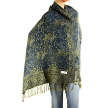 Load image into Gallery viewer, Women&#39;s Paisley Pashmina Scarf - Navy