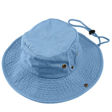 Load image into Gallery viewer, Wide Brim Boonie Hat - Sky Blue