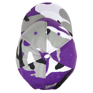 Classic Baseball Cap Soft Cotton Adjustable Size - Purple Camouflage