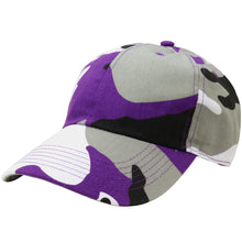Load image into Gallery viewer, Classic Baseball Cap Soft Cotton Adjustable Size - Purple Camouflage