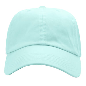 Classic Baseball Cap Soft Cotton Adjustable Size - Aqua Blue