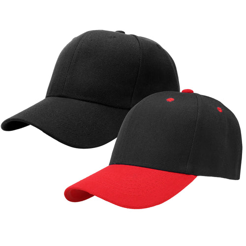 2-Pack Baseball Dad Cap Adjustable Size Perfect for Running Workouts and Outdoor Activities