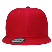 Load image into Gallery viewer, Hip Hop Style Snapback Hat Flat Bill Adjustable Size - Red