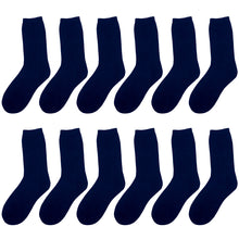 Load image into Gallery viewer, 12-Pack Women&#39;s Crew Socks Navy