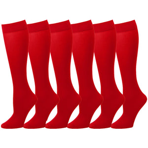 6 Pairs Women Trouser Socks Stretchy Spandex Opaque Knee High